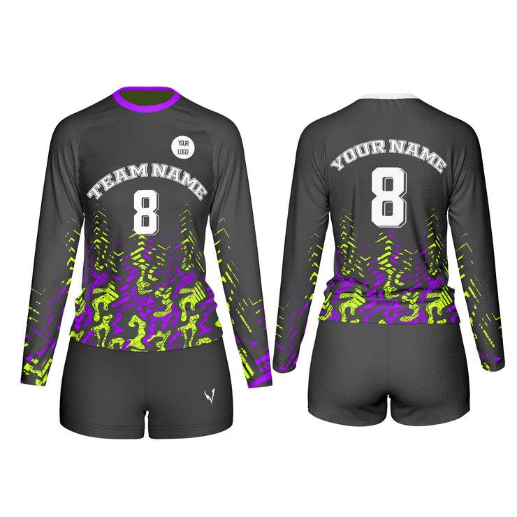 Volleyball Uniforms - Pattern Design Custom Logos & Team Colors