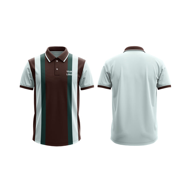Polo Shirt Mockups – Custom Chocolate/Grey