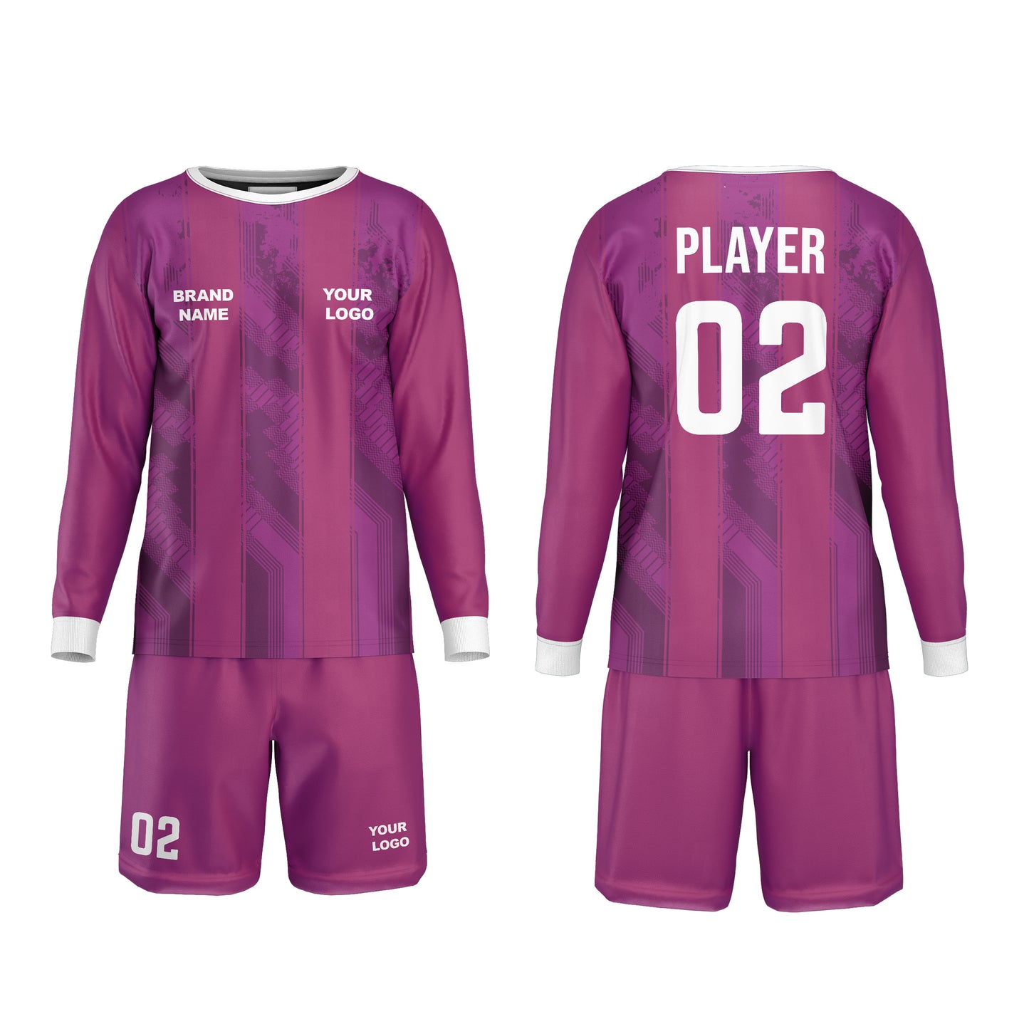 Custom Soccer Goalkeeper Uniform -Two-Tone Stripe - Personalized Kit