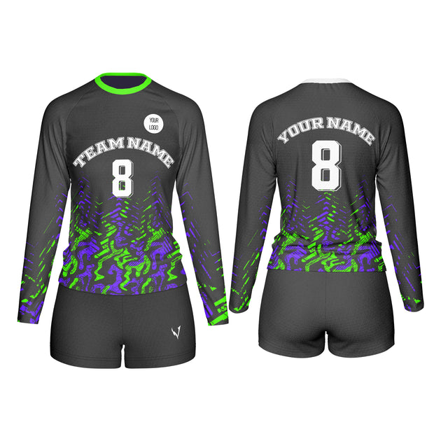 Volleyball Uniforms (Custom) – Leaf Green/Blue