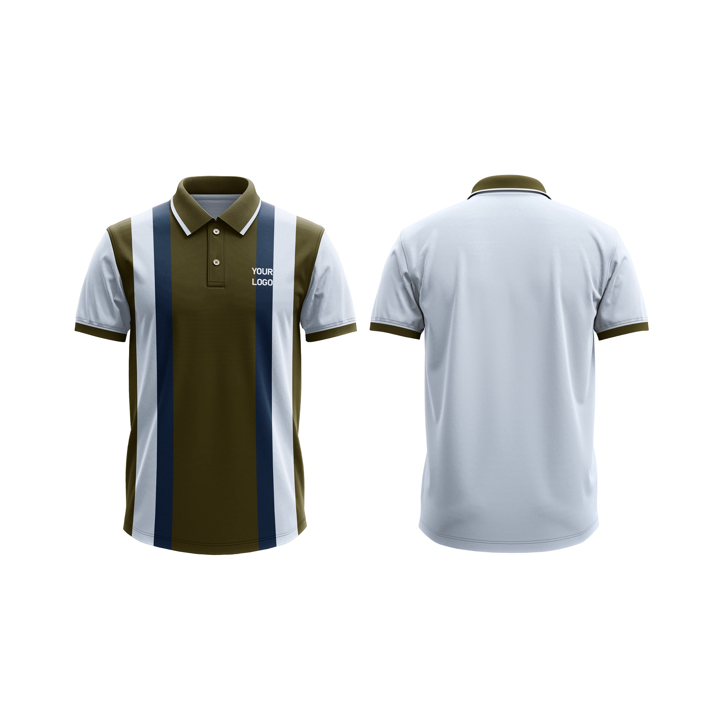 Polo Shirt Mockups – Custom Army/Teal