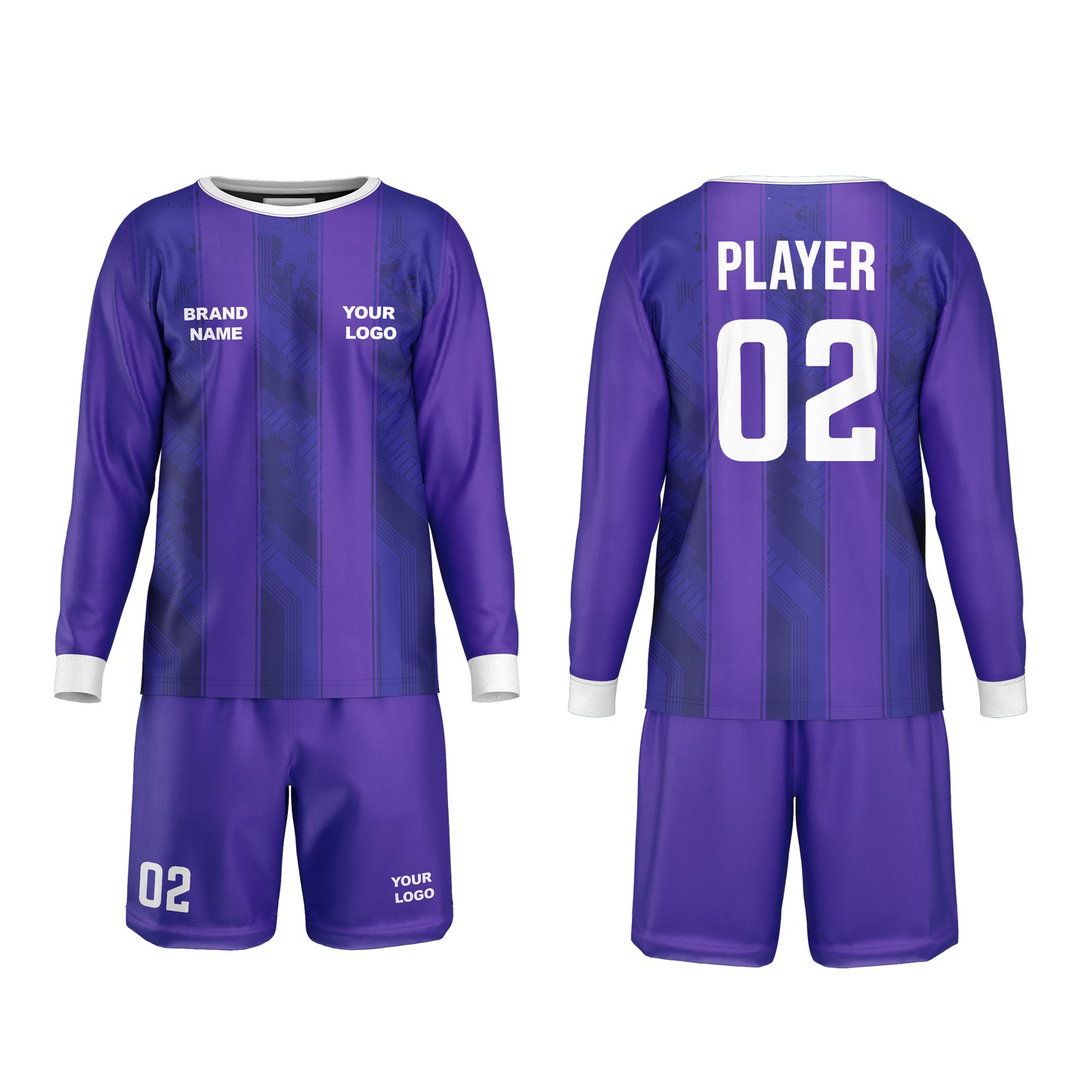 Custom Soccer Goalkeeper Uniform -Two-Tone Stripe - Personalized Kit
