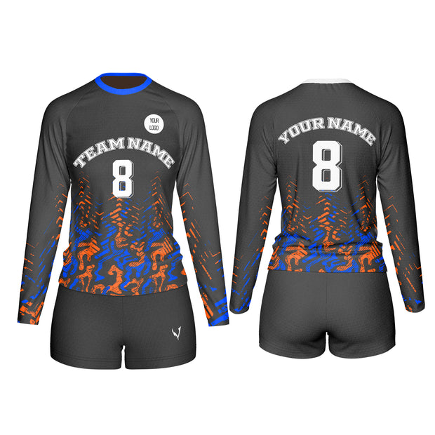 Volleyball Uniforms (Custom) – Navy/Orange
