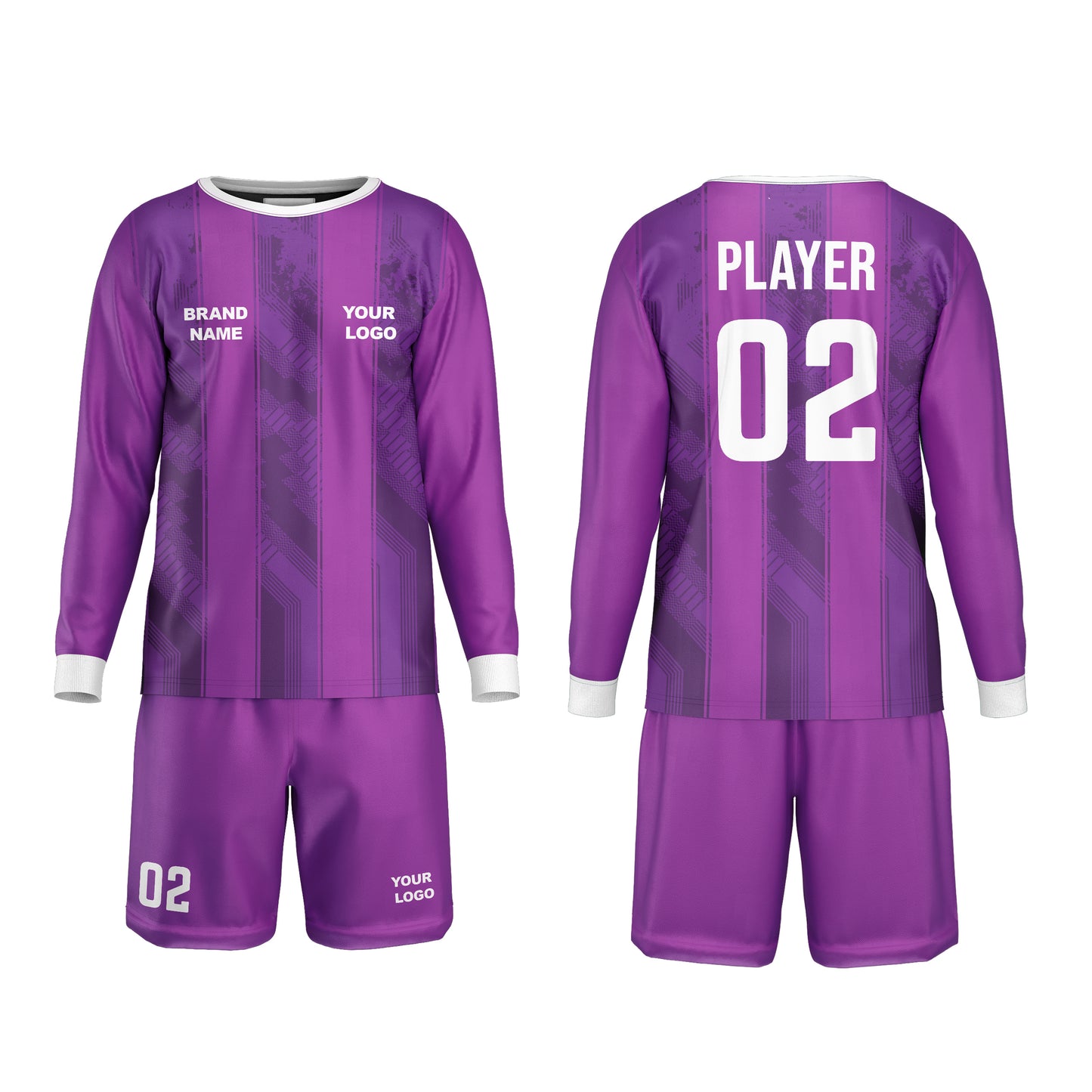 Custom Soccer Goalkeeper Uniform -Two-Tone Stripe - Personalized Kit