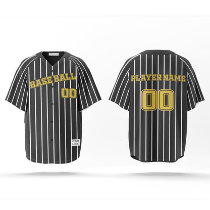 Custom Baseball Jersey – Pinstripe Design – Personalized Jersey