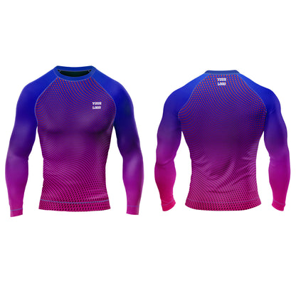 Custom Rash Guard - Gradient Raglan Design - Personalized Top