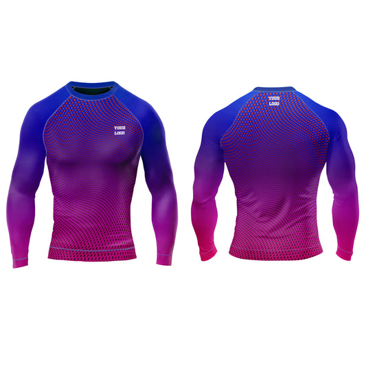 Custom Rash Guard - Gradient Raglan Design - Personalized Top