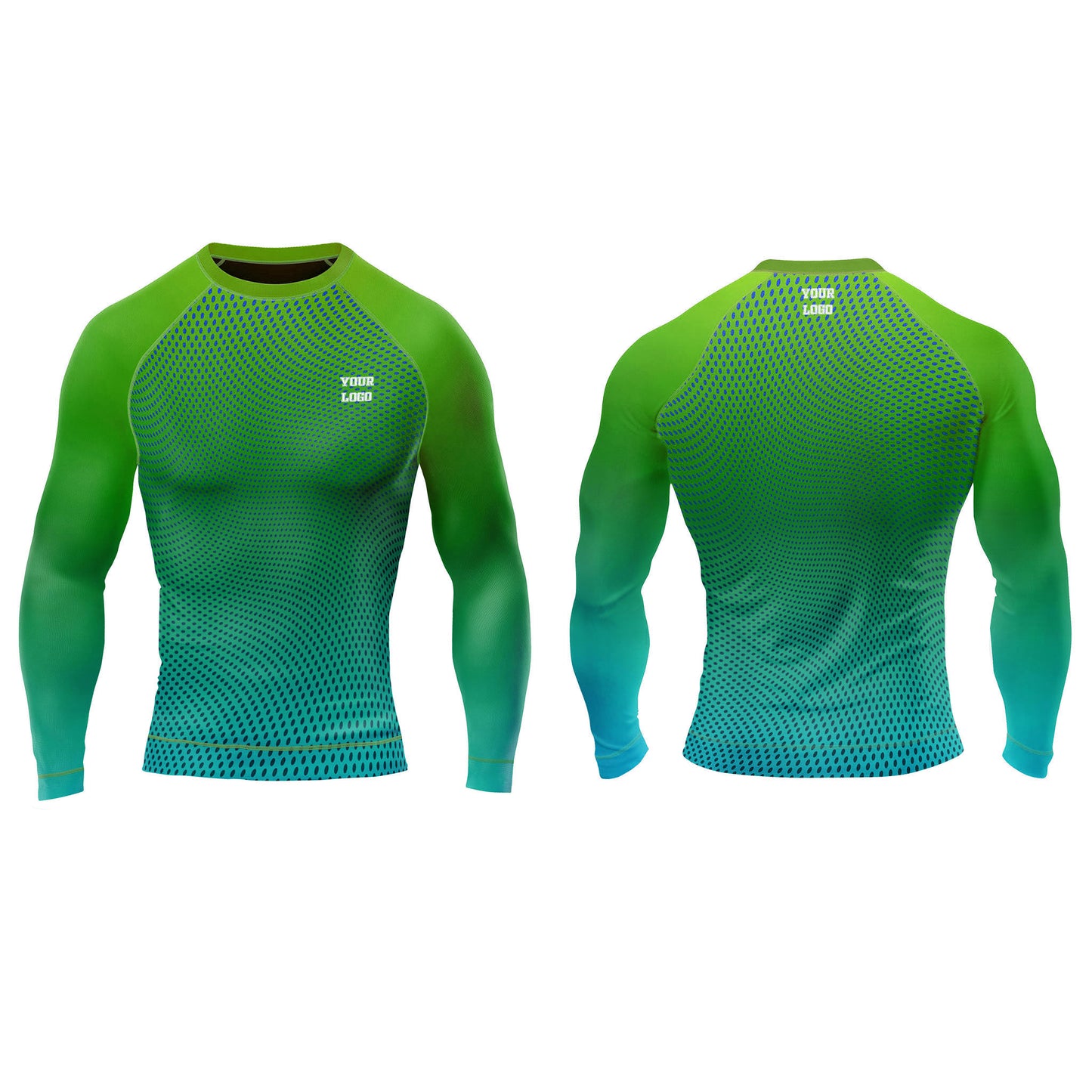 Custom Rash Guard - Gradient Raglan Design - Personalized Top