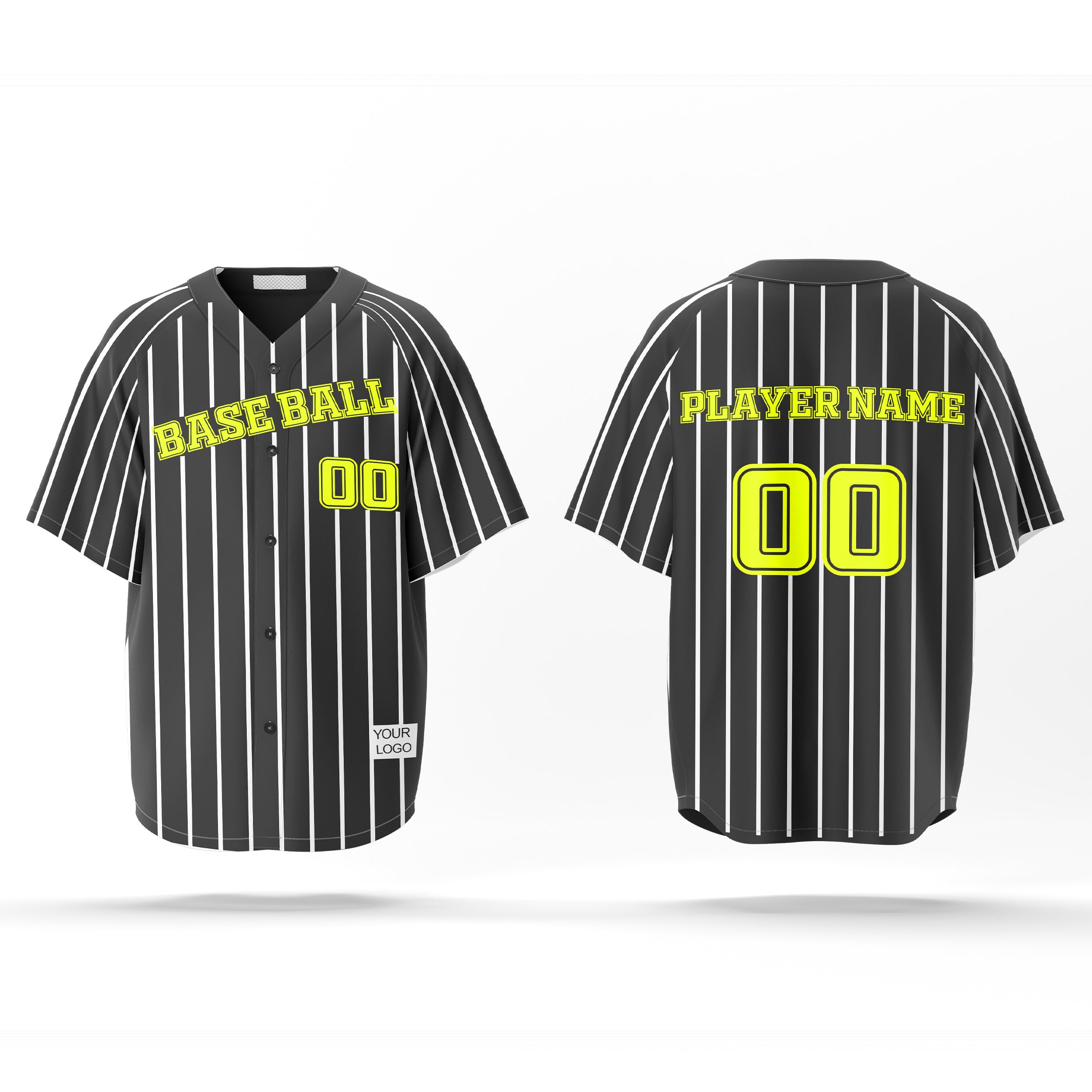 Baseball Jerseys – Pinstriped Custom Logos & Team Colors