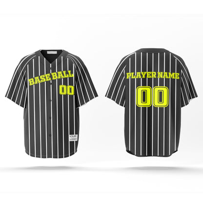 Custom Baseball Jersey – Pinstripe Design – Personalized Jersey