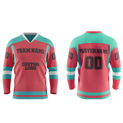 Custom Ice Hockey Jersey - Contrast Trim Design - Personalized Uniform