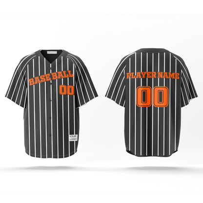 Custom Baseball Jersey – Pinstripe Design – Personalized Jersey