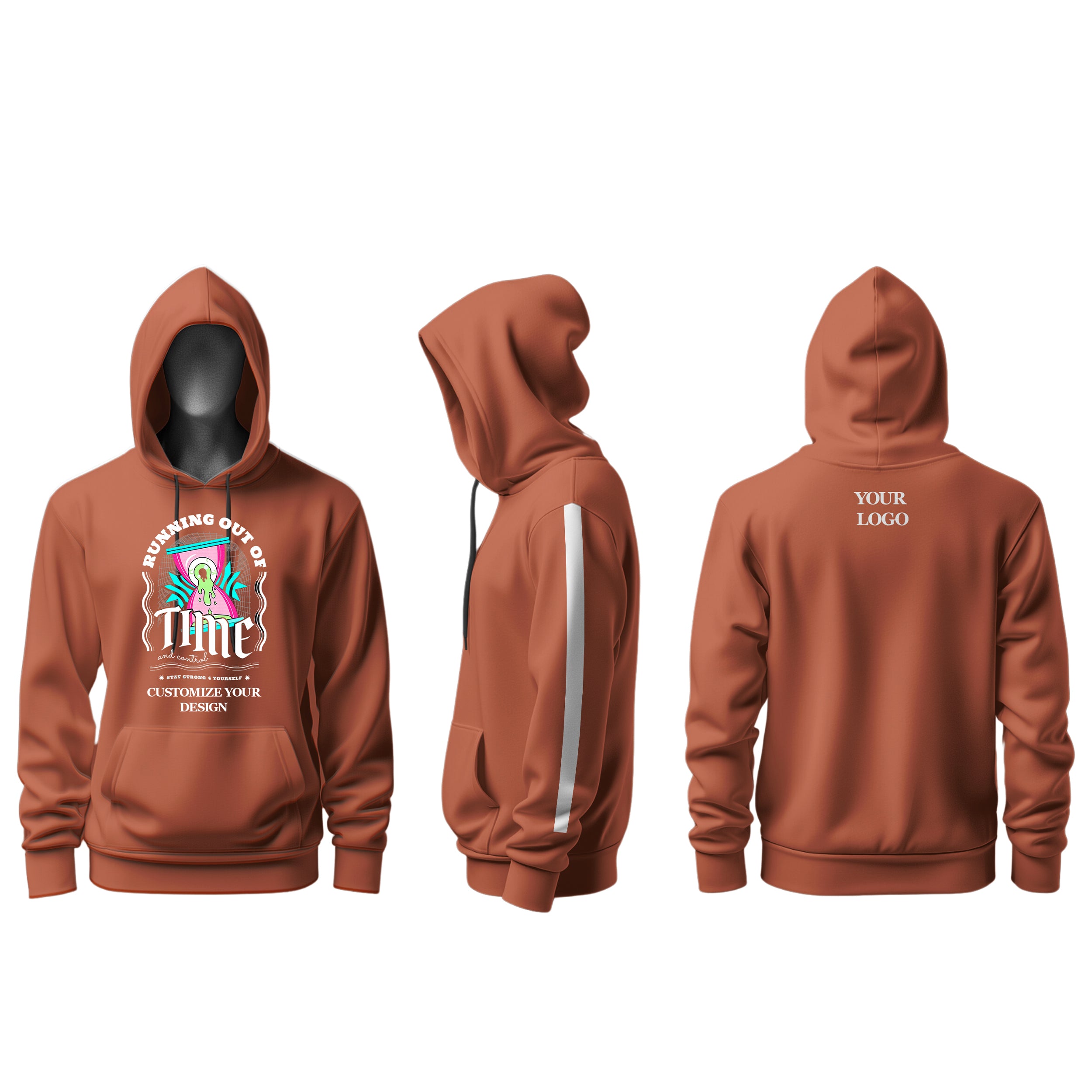 Hoodie Mockups – Custom Carrot Orange