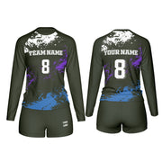 Volleyball Uniforms - Splatter Custom Logos & Team Colors