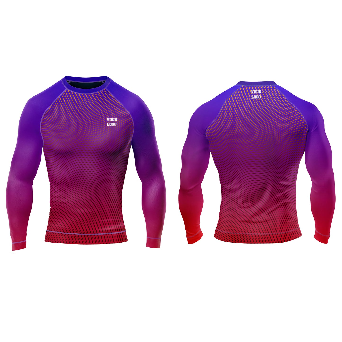 Custom Rash Guard - Gradient Raglan Design - Personalized Top