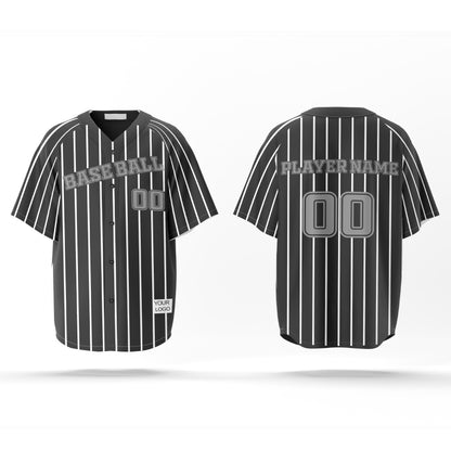 Custom Baseball Jersey – Pinstripe Design – Personalized Jersey