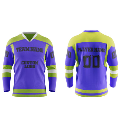 Custom Ice Hockey Jersey - Contrast Trim Design - Personalized Uniform
