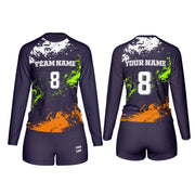 Volleyball Uniforms - Splatter Custom Logos & Team Colors