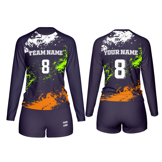 Volleyball Uniforms (Custom) – Lime Green/Orange