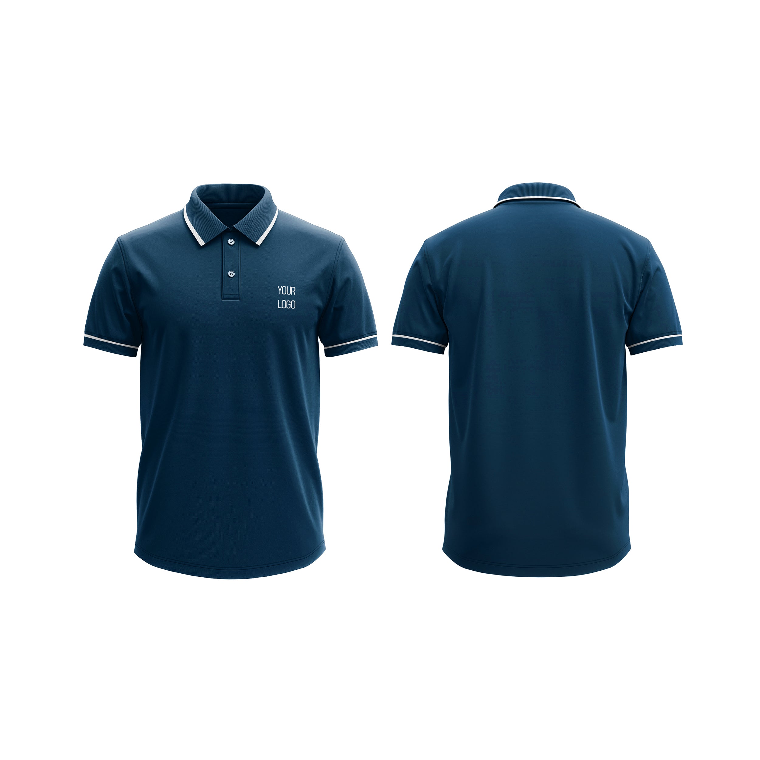 Polo Shirt Mockups – Custom Ocean Blue