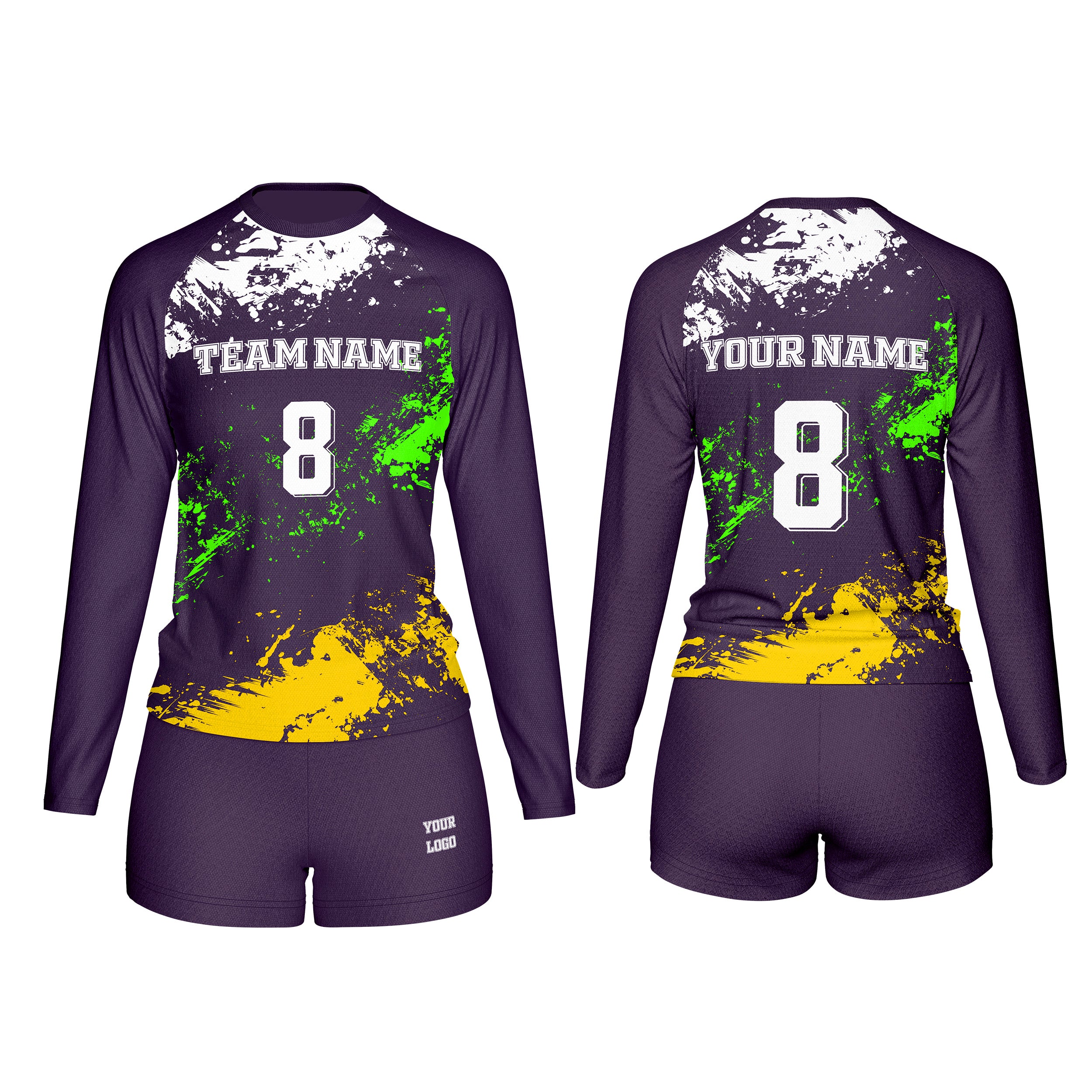 Volleyball Uniforms (Custom) – Lime Green/Yellow