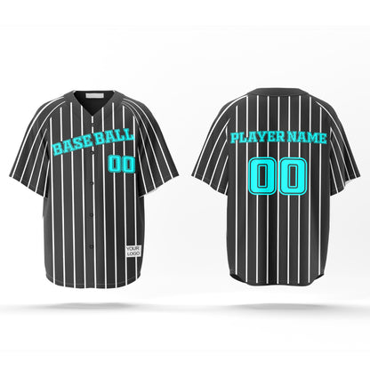 Custom Baseball Jersey – Pinstripe Design – Personalized Jersey