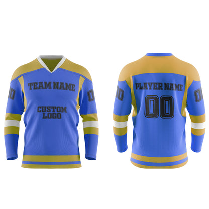 Custom Ice Hockey Jersey - Contrast Trim Design - Personalized Uniform