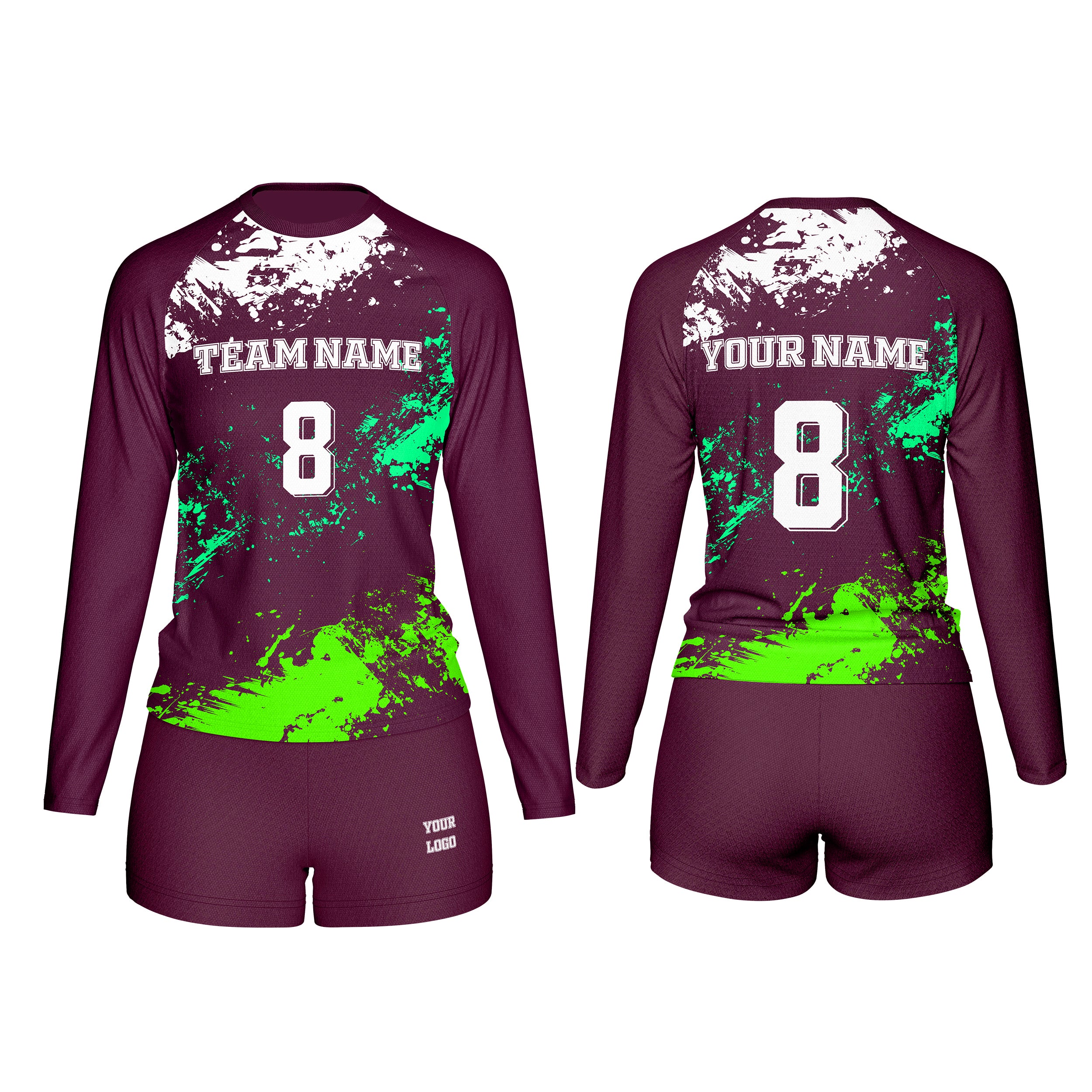 Volleyball Uniforms (Custom) – Green/Leaf Green
