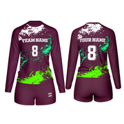 Volleyball Uniforms - Splatter Custom Logos & Team Colors