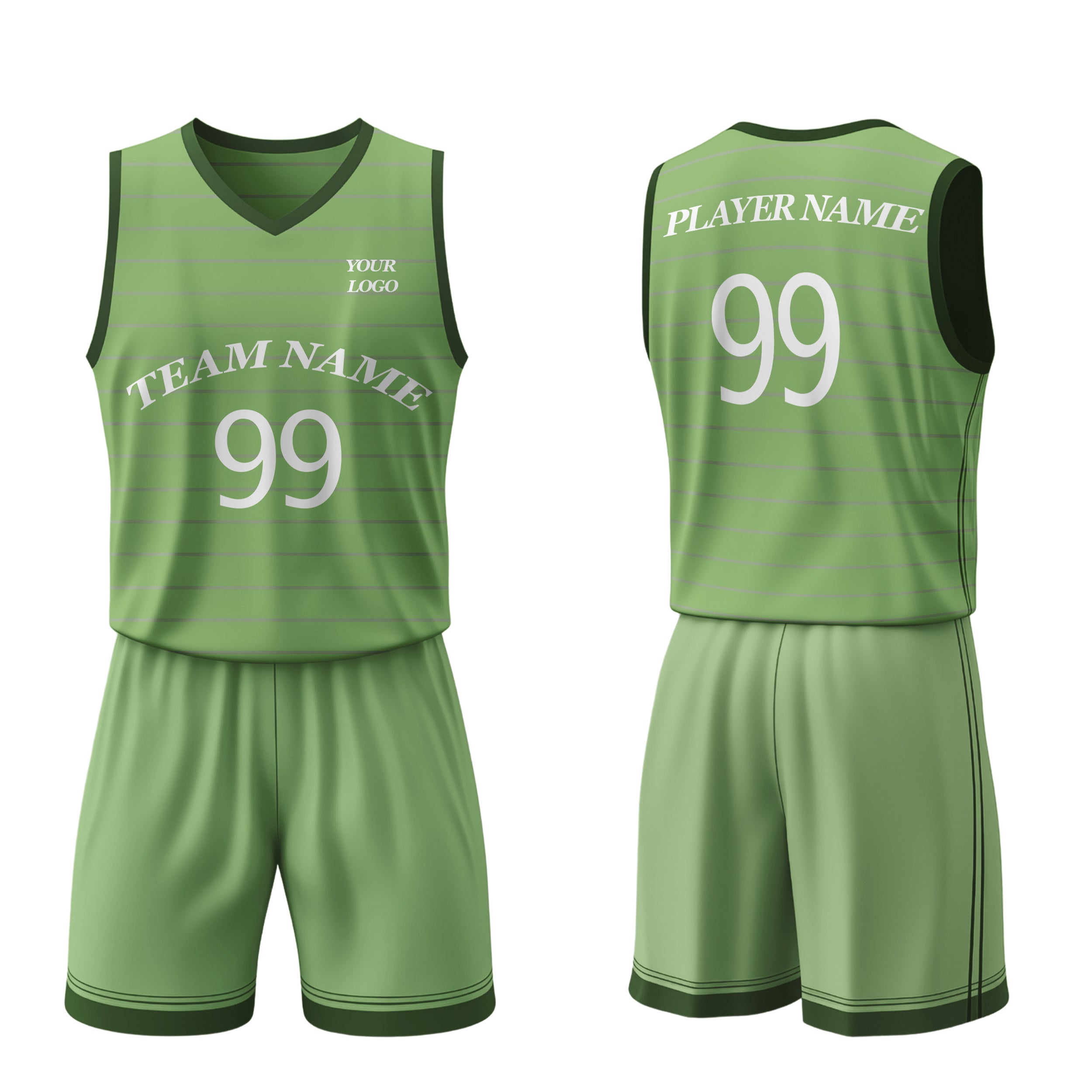 Basketball Uniforms – Custom Leaf Green
