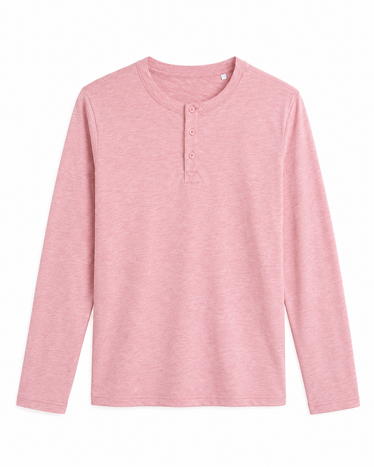 Custom Women Henley Full Sleeves - Solid Personalized Tee
