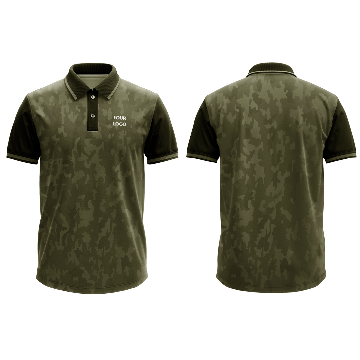 Custom Polo T-Shirt – Camouflage Design – Personalized Polo Shirt