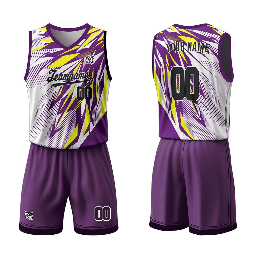 Custom Basketball Uniform - Shards Pattern - Personalized Teamwear