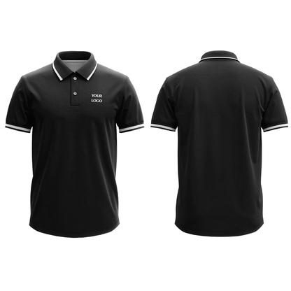 Custom Polo T-Shirt - Solid Trim Design - Personalized Gear