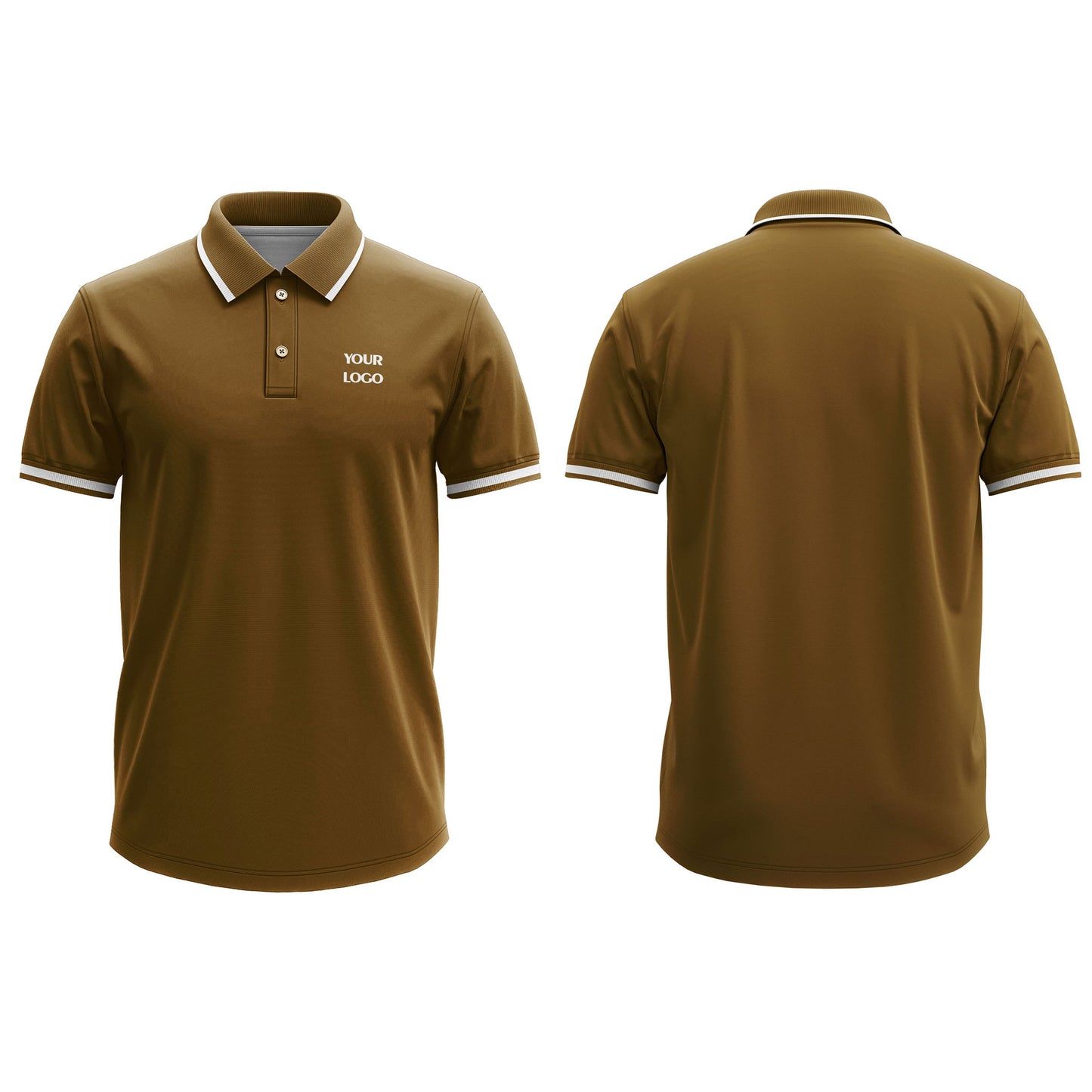 Custom Polo T-Shirt - Solid Trim Design - Personalized Gear