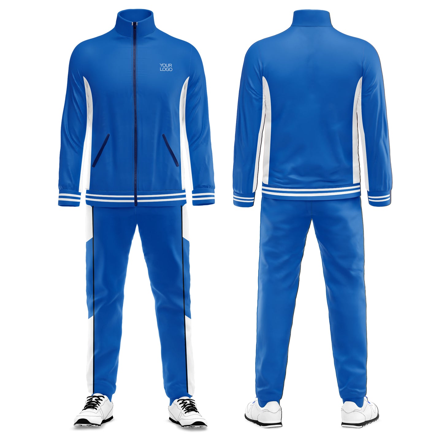 Custom Tracksuit – White Accent Design – Personalized Tracksuit