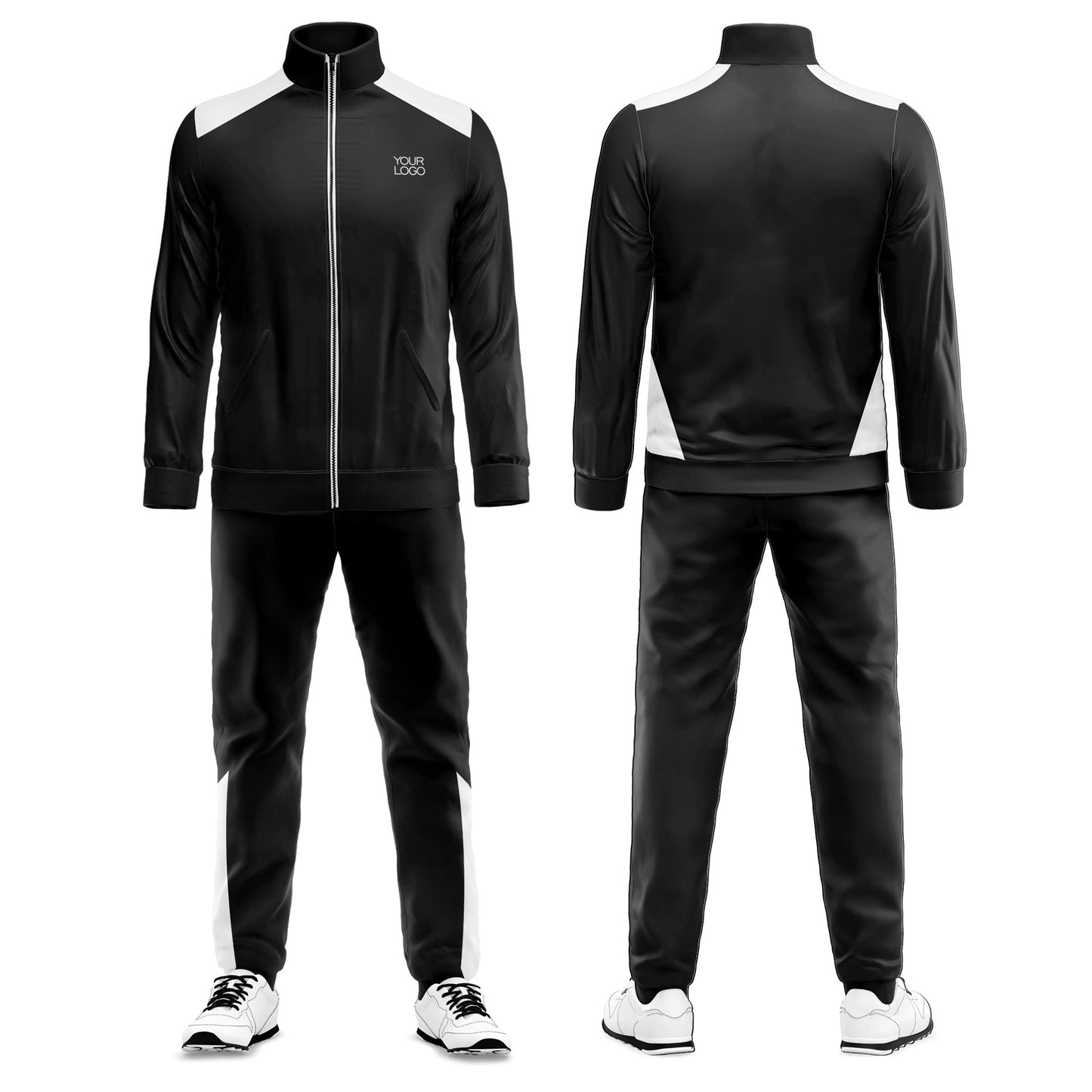 Custom Tracksuit – Contrast Panel Design – Personalized Fitness Set