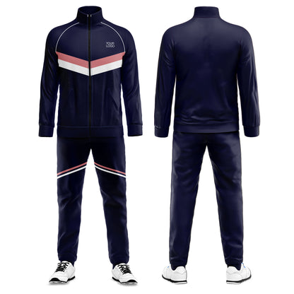 Custom Tracksuit - Contrast Panel Stripe - Personalized Fitness Set