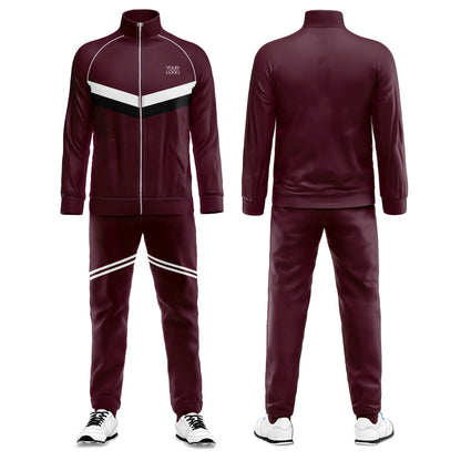Custom Tracksuit - Contrast Panel Stripe - Personalized Fitness Set