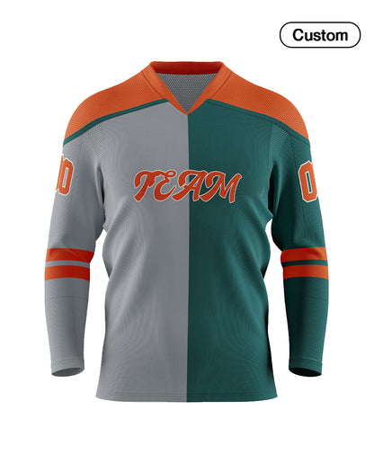 Custom Ice Hockey Jersey - Split Color Design - Personalized Top