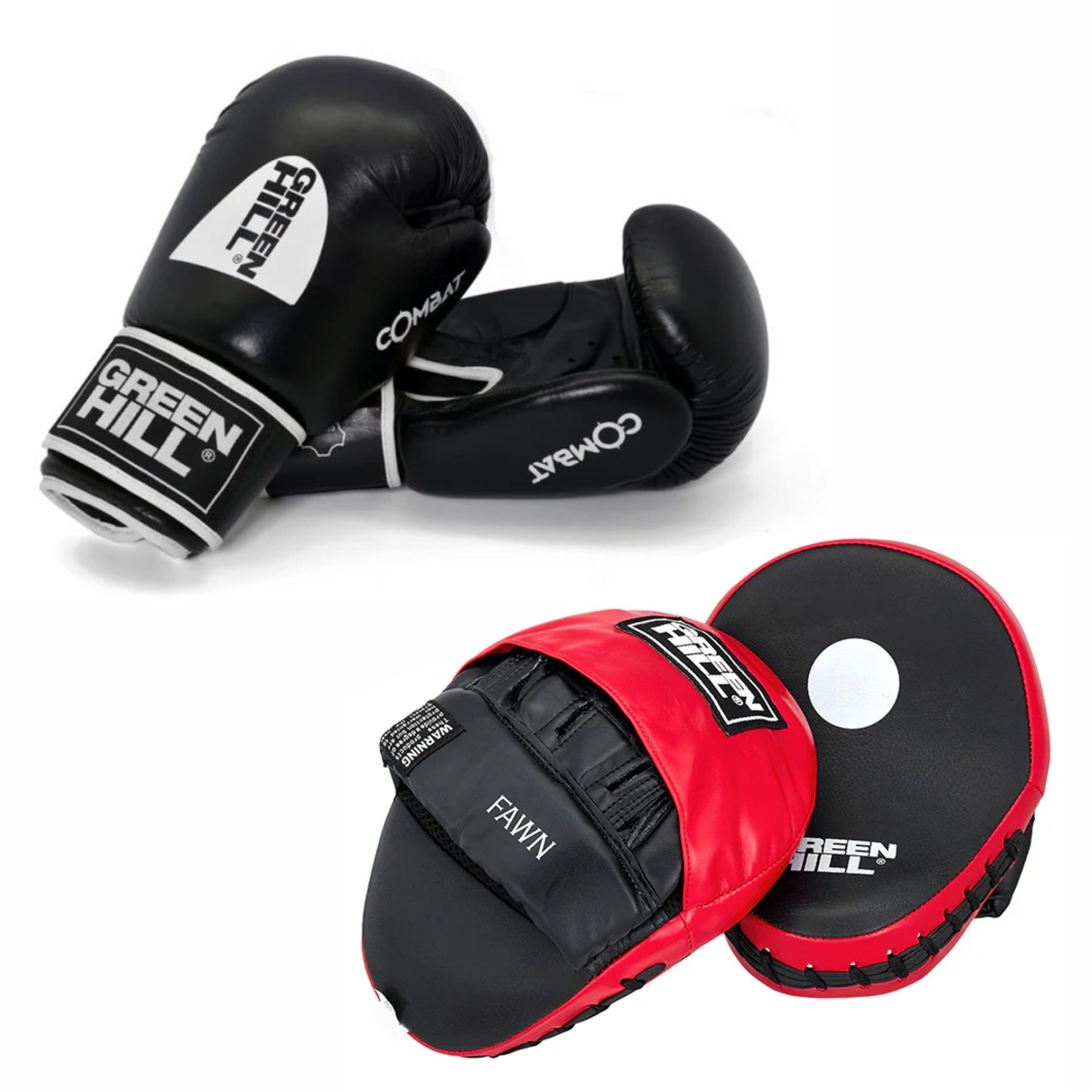 Boxing Gloves COMBAT + Focus Mitts FAWN