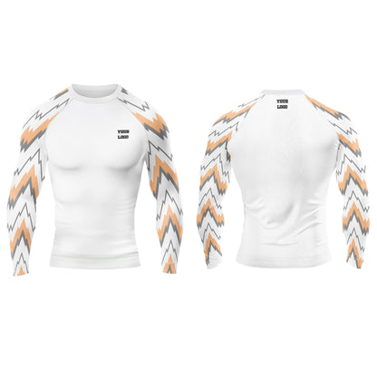 Custom Rash Guard - ZigZag Vector Design - Personalized Gear