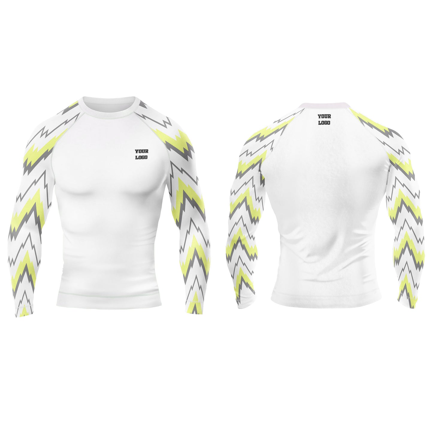 Custom Rash Guard - ZigZag Vector Design - Personalized Gear