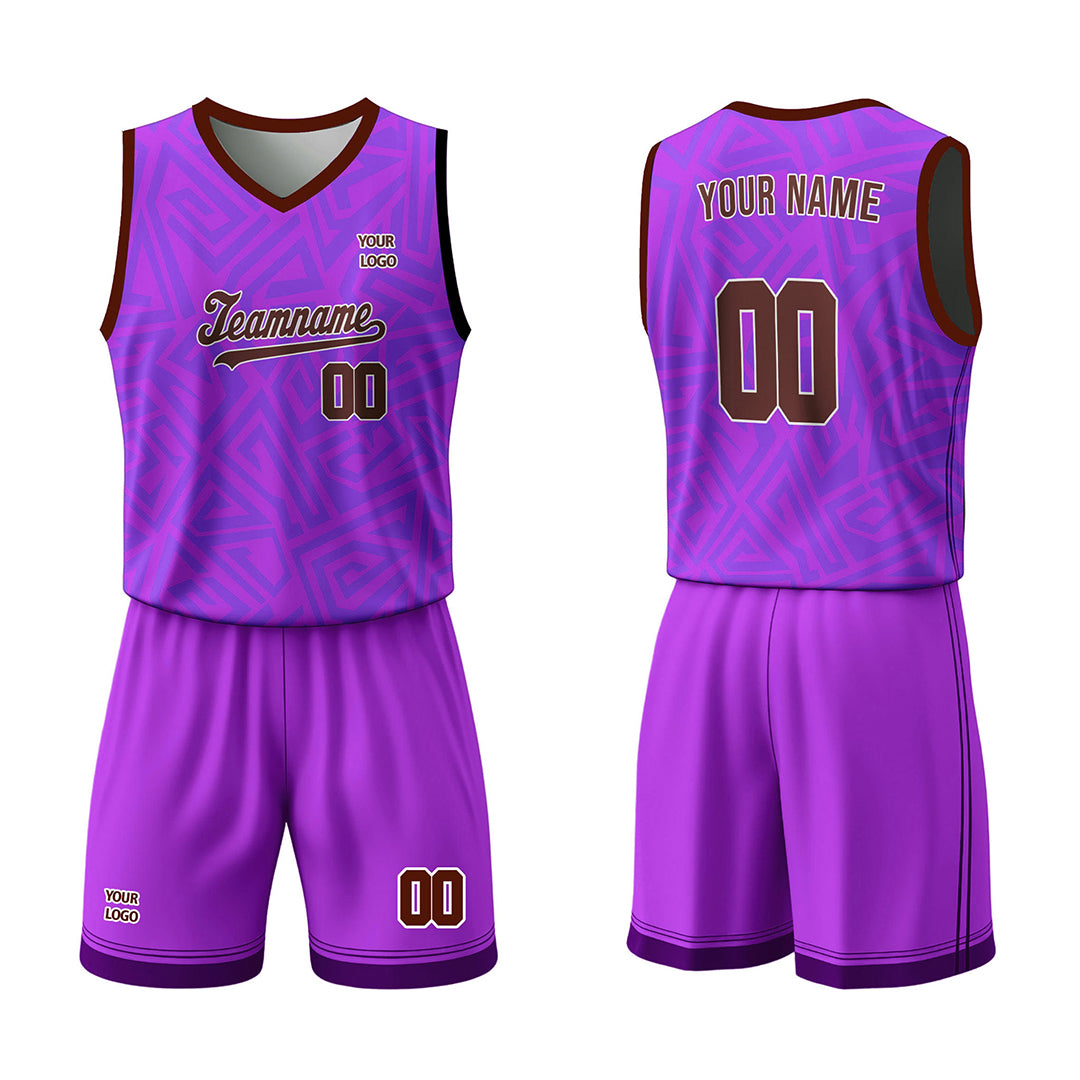 Custom Basketball Uniform - Seamless Geo Design - Personalized Kit