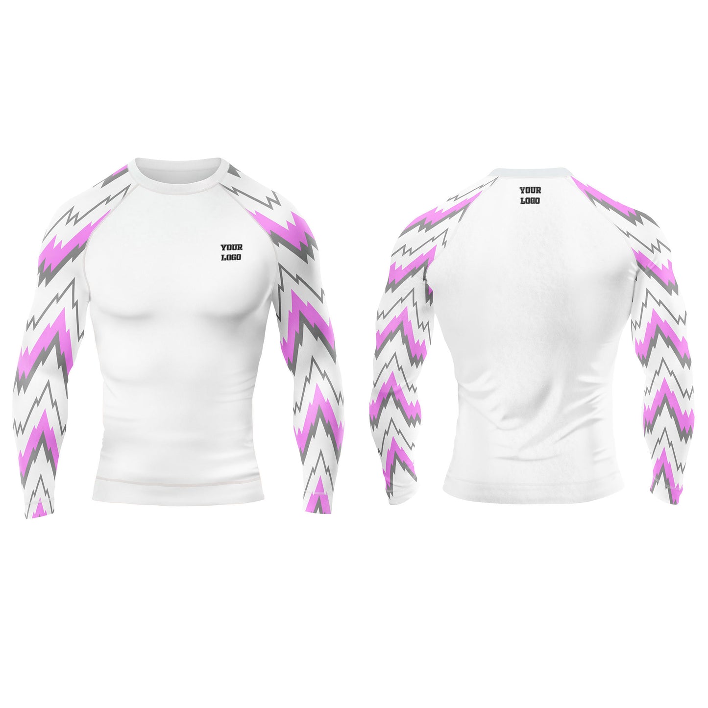 Custom Rash Guard - ZigZag Vector Design - Personalized Gear