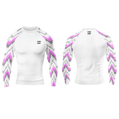 Custom Rash Guard - ZigZag Vector Design - Personalized Gear