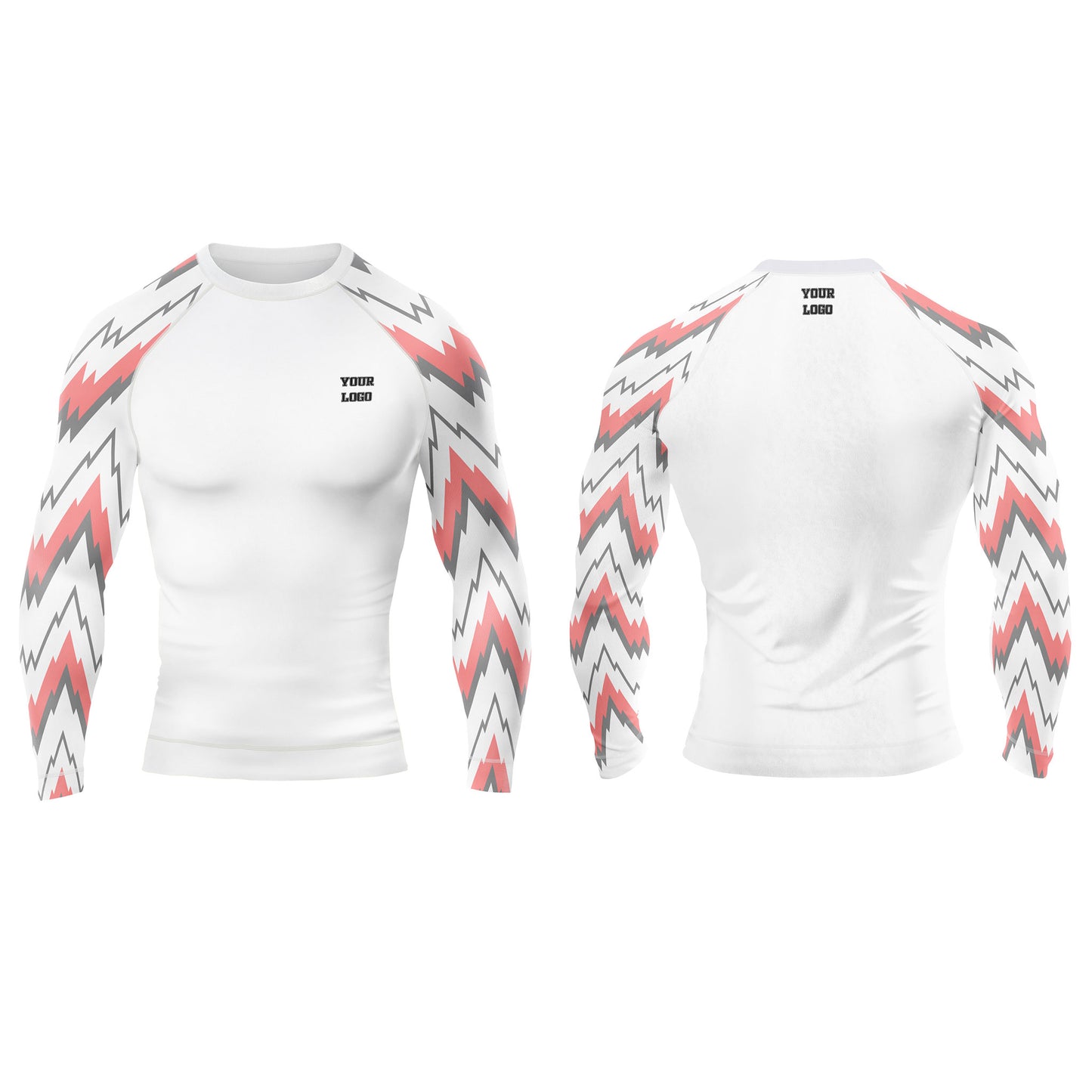Custom Rash Guard - ZigZag Vector Design - Personalized Gear