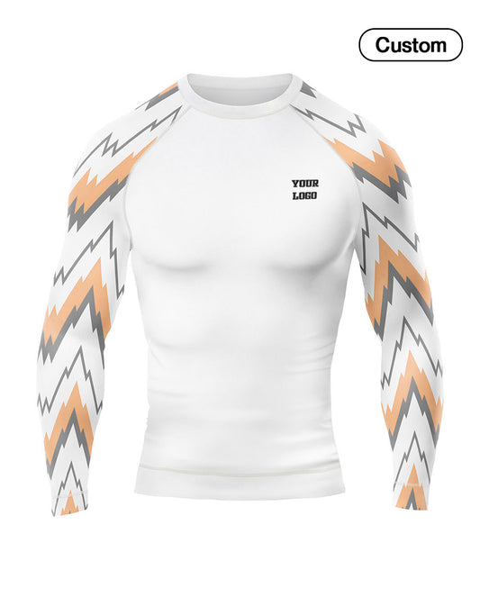 Custom Rash Guard - ZigZag Vector Design - Personalized Gear