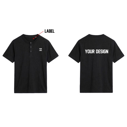 Custom Women Henley Half Sleeves - Solid Personalized Tee