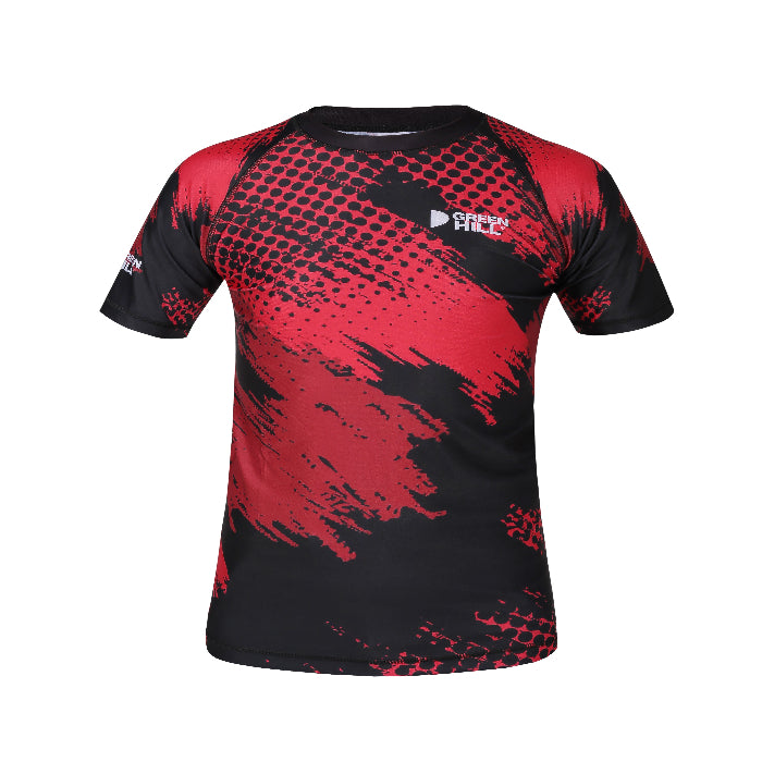 MMA Rash Guard – Quick-Dry Lycra Polyester, Elasticated Half Sleeves